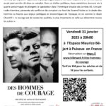 Pensez à vous inscrire pour la pièce de « Des hommes de courage » ce vendredi 31 janvier 2025 à 20h00